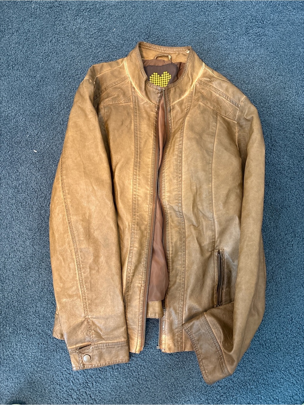 Brave Soul Men's Tan Bomber Jacket